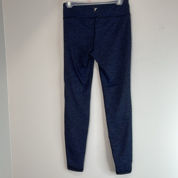 Old Navy Active Go-Dry Micro Striped Leggings Lost at Sea Blue Black Mid Rise M - Picture 6 of 11